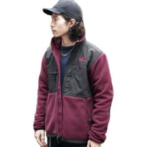 🧥 The North Face Men’s Retro Denali Fleece Jacket Black/burgundy Size L